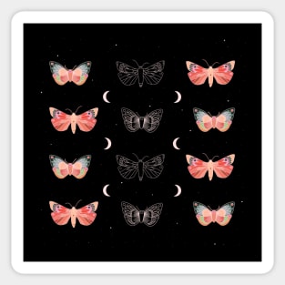 Moths & Moon Sticker